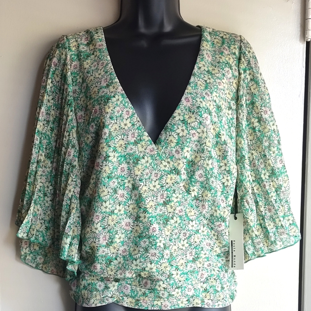 2/$15 Women's floral blouse size medium